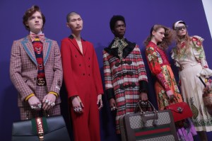 Backstage at Gucci RTW Fall 2017