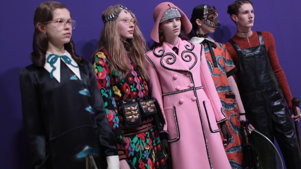 Backstage at Gucci RTW Fall 2017
