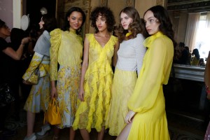 Backstage at Blumarine RTW Fall 2017