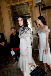 Backstage at Blumarine RTW Fall 2017