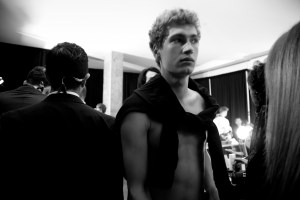 Backstage at Backstage at Hugo Boss Men's Fall 2017