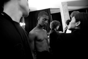 Backstage at Backstage at Hugo Boss Men's Fall 2017