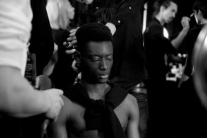 Backstage at Backstage at Hugo Boss Men's Fall 2017