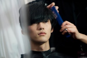 Backstage at Backstage at Hugo Boss Men's Fall 2017
