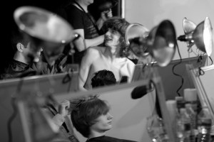 Backstage at Backstage at Hugo Boss Men's Fall 2017