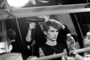 Backstage at Backstage at Hugo Boss Men's Fall 2017
