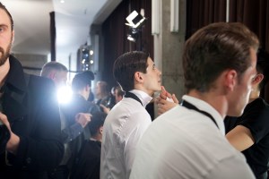 Backstage at Backstage at Hugo Boss Men's Fall 2017