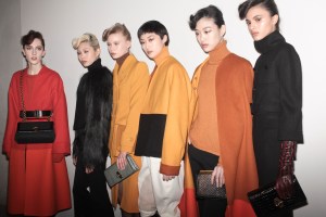 Backstage at Bottega Veneta Fall RTW 2017