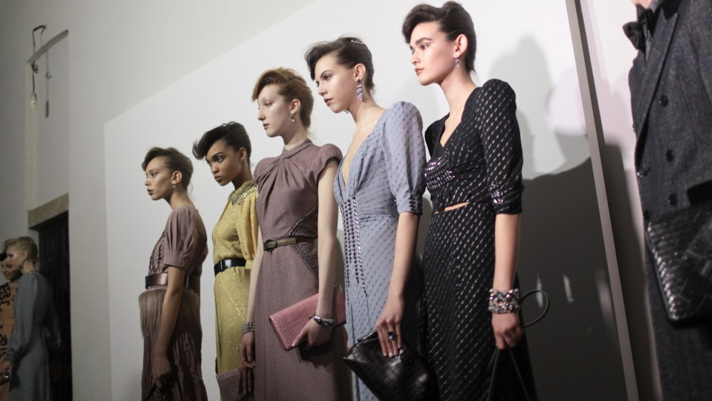 Backstage at Bottega Veneta Fall RTW 2017