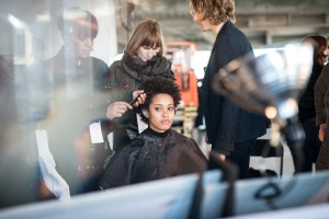 Backstage at Brandon Maxwell RTW Fall 2017
