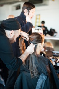 Backstage at Brandon Maxwell RTW Fall 2017