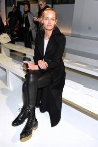 Amber Valletta Front Row at Calvin Klein RTW Fall 2017