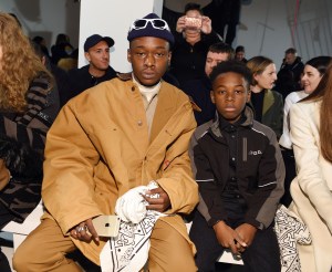 Ashton Sanders and Alex Hibbert Front Row at Calvin Klein RTW Fall 2017