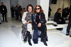 Alina Cho and Diane von Furstenberg Front Row at Calvin Klein RTW Fall 2017