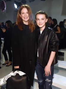 Julianne Moore and Millie Bobby Brown Front Row at Calvin Klein RTW Fall 2017