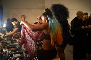 Backstage at Chromat RTW Fall 2017