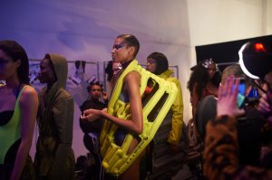 Backstage at Chromat RTW Fall 2017