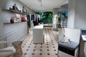 The interior of the Paris pop-up store.