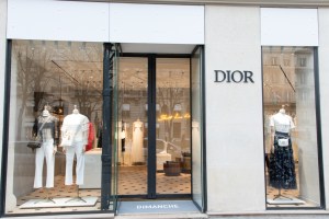 The exterior of the Paris pop-up store