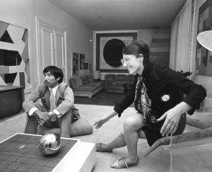 Emmanuelle Khanh with husband Quasar Khanh.