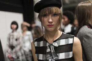 Backstage at Emporio Armani RTW Fall 2017