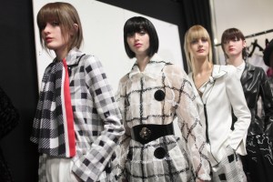 Backstage at Emporio Armani RTW Fall 2017