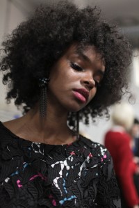 Backstage at Emporio Armani RTW Fall 2017