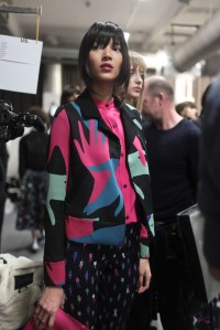 Backstage at Emporio Armani RTW Fall 2017