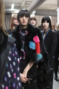 Backstage at Emporio Armani RTW Fall 2017