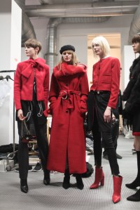 Backstage at Emporio Armani RTW Fall 2017