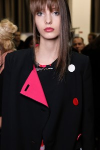Backstage at Emporio Armani RTW Fall 2017