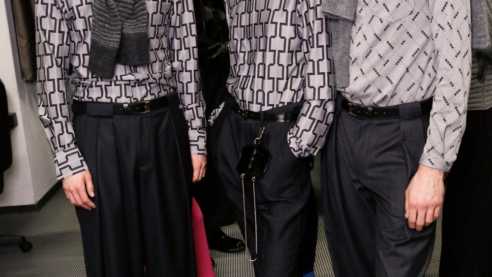 Backstage at Emporio Armani RTW Fall 2017