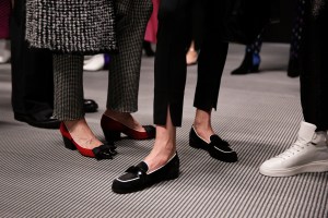 Backstage at Emporio Armani RTW Fall 2017