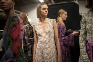 Backstage at Erdem RTW Fall 2017