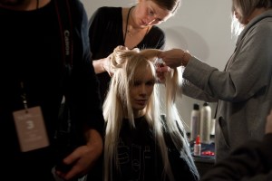 Backstage at Erin Fetherston RTW Fall 2017