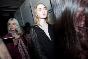 Backstage at Erin Fetherston RTW Fall 2017