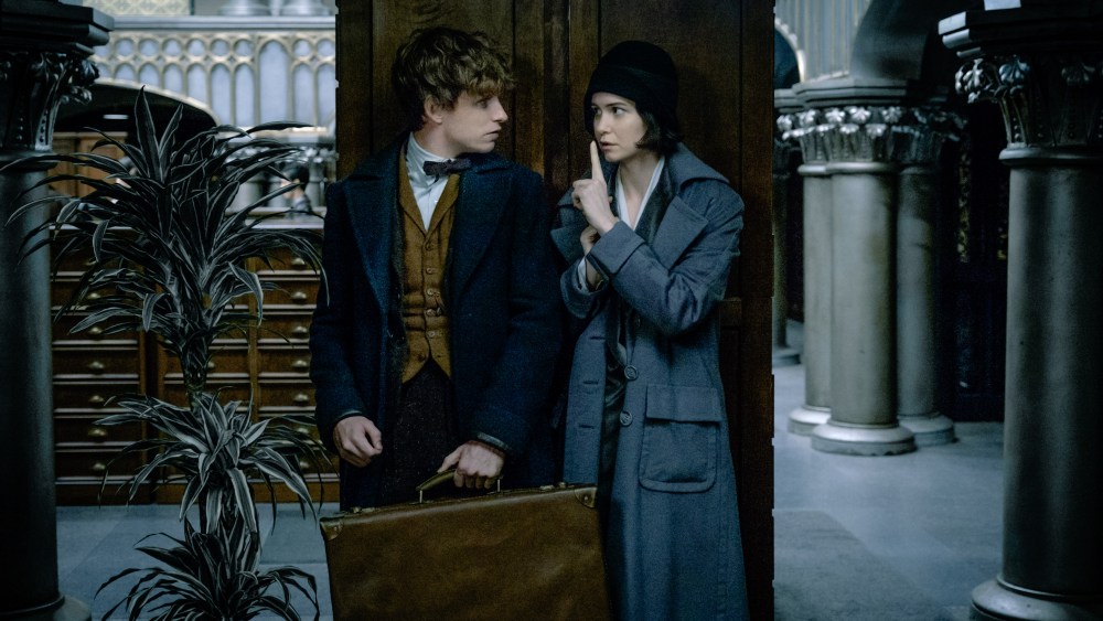 Eddie Redmayne and Katherine Waterston in a still from the movie 'Fantastic Beasts and Where to Find Them'