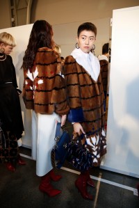 Backstage at Fendi RTW Fall 2017