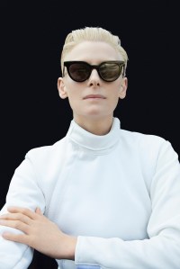 Campaign images for Tilda Swinton x Gentle Monster shot by Erik Madigan Heck