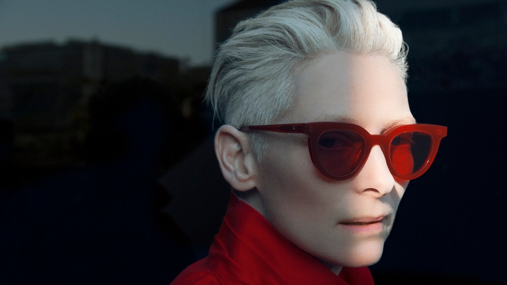 Campaign images for Tilda Swinton x Gentle Monster shot by Erik Madigan Heck