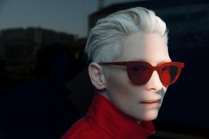 Campaign images for Tilda Swinton x Gentle Monster shot by Erik Madigan Heck
