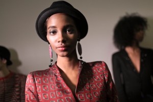 Backstage at Giorgio Armani RTW Fall 2017