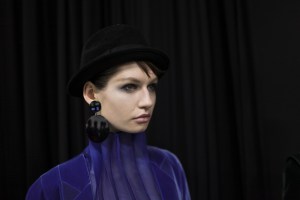 Backstage at Giorgio Armani RTW Fall 2017