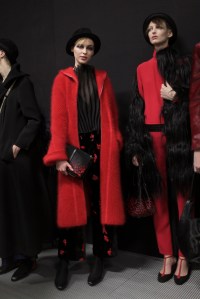 Backstage at Giorgio Armani RTW Fall 2017