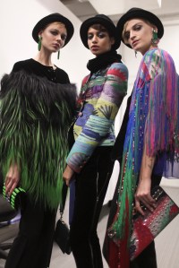 Backstage at Giorgio Armani RTW Fall 2017