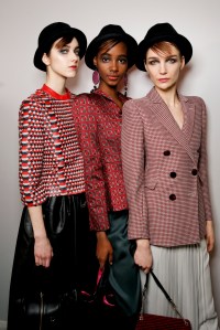 Backstage at Giorgio Armani RTW Fall 2017
