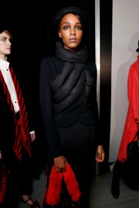 Backstage at Giorgio Armani RTW Fall 2017