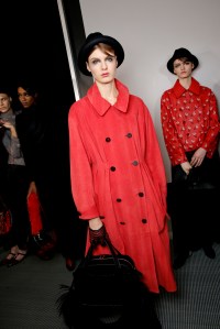 Backstage at Giorgio Armani RTW Fall 2017