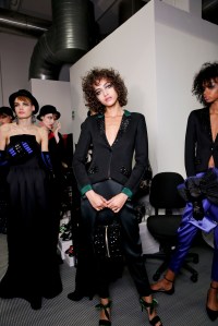 Backstage at Giorgio Armani RTW Fall 2017