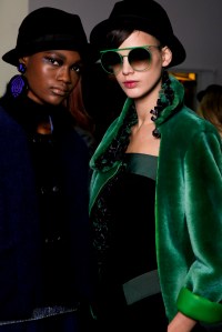 Backstage at Giorgio Armani RTW Fall 2017